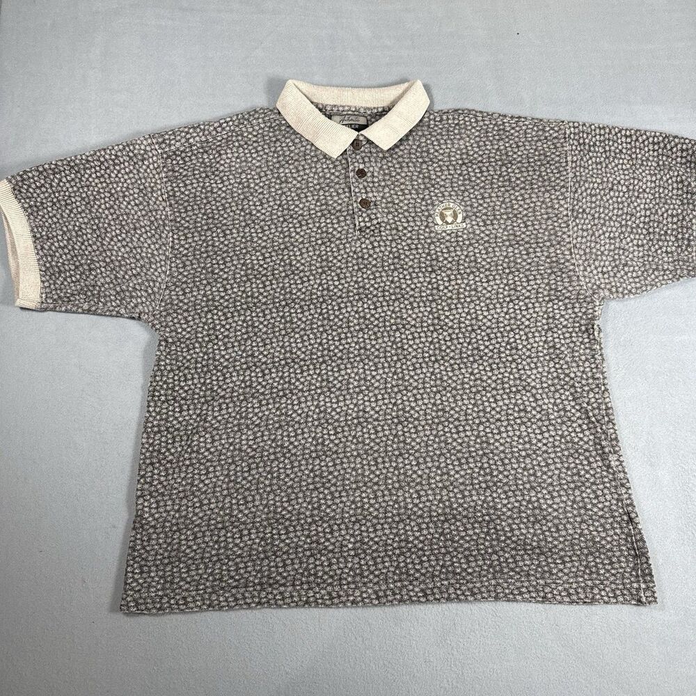 Vintage Heather Glen Golf Links Polo Men’s XL Linen Cotton Atelier USA